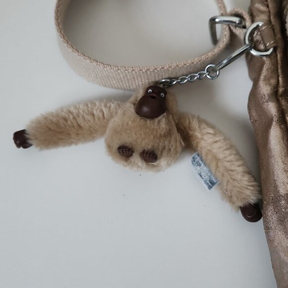 KIPLING | Monkey messenger bag crossbody canvas metallic brown - Picture 2 of 5